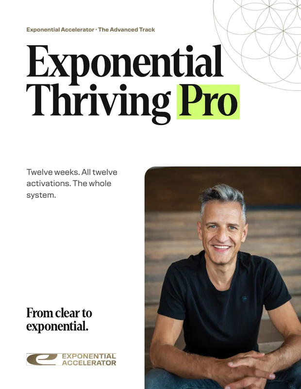 Cover of the Exponential Thriving Pro brochure